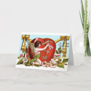 Cupid Mending Broken Heart Valentijnsdag Card Feestdagen Kaart