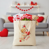  Cupid met aangepaste Valentijn Naam Tote Bag