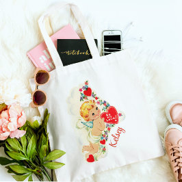 Cupid met aangepaste Valentijn Naam Tote Bag
