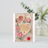 Cupid met brief over duif en liefde Briefkaart (Staand voorkant)