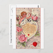 Cupid met brief over duif en liefde Briefkaart (Voorkant / Achterkant)