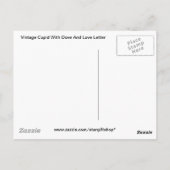 Cupid met brief over duif en liefde Briefkaart (Achterkant)