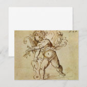 Cupid met een Violin door Domenico Campagnola (Voorkant / Achterkant)