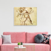 Cupid met een Violin door Domenico Campagnola Canvas Afdruk (Insitu (Woonkamer))