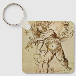Cupid met een Violin door Domenico Campagnola Sleutelhanger