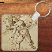 Cupid met een Violin door Domenico Campagnola Sleutelhanger (Achterkant)