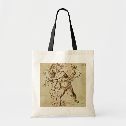 Cupid met een Violin door Domenico Campagnola Tote Bag (Voorkant)