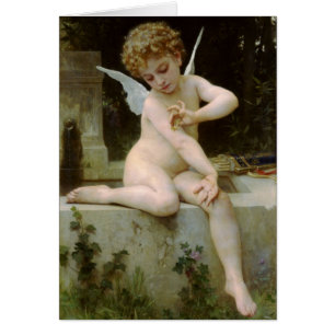 Cupid met een vlinder