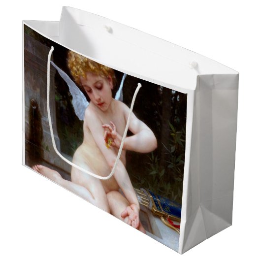 Cupid met een vlinder, Bouguereau Groot Cadeauzakje (Voorkant Gekanteld)