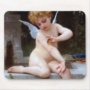 Cupid met een vlinder, Bouguereau Muismat