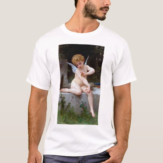 Cupid met een vlinder, Bouguereau T-shirt (Voorkant)