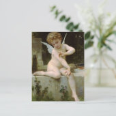 Cupid met een vlinder briefkaart (Staand voorkant)