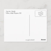 Cupid met een vlinder briefkaart (Achterkant)