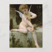 Cupid Met een vlinder van William Bouguereau