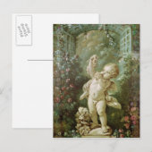 Cupid met grafiek briefkaart (Voorkant / Achterkant)