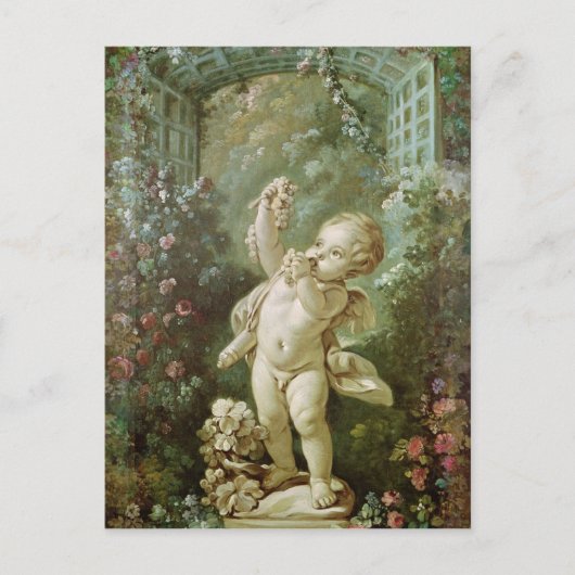 Cupid met grafiek briefkaart (Voorkant)