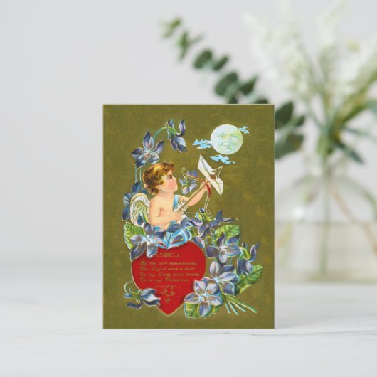  Cupid & Moonbeam Valentijn Feestdagenkaart (Staand voorkant)