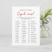 Cupid Naam Game Valentijnsdag Partijspel Kaart (Staand voorkant)
