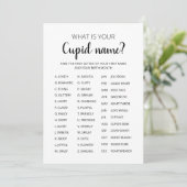 Cupid Naam Spel Valentijnsdag Feestspel Kaart (Staand voorkant)