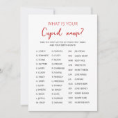 Cupid Name Game Valentijnsdag Party game Kaart (Voorkant)