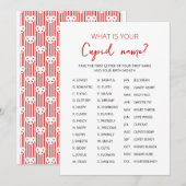 Cupid Name Game Valentijnsdag Party game Kaart (Voorkant / Achterkant)