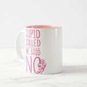 Cupid noemde hem NEE Tweekleurige Koffiemok (Voorkant links)