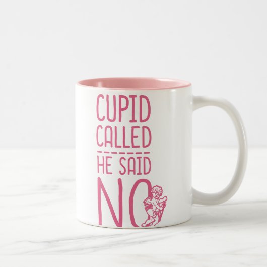 Cupid noemde hem NEE Tweekleurige Koffiemok (Rechts)