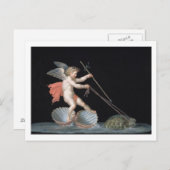 Cupid onder leiding van Tortoises (olie op het pan Briefkaart (Voorkant / Achterkant)