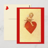 Cupid op een hart - Briefkaart (Voorkant / Achterkant)