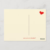 Cupid op een hart - Briefkaart (Achterkant)