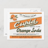  Cupid Oranje Soda Label Briefkaart (Voorkant / Achterkant)