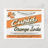  Cupid Oranje Soda Label Briefkaart (Voorkant)