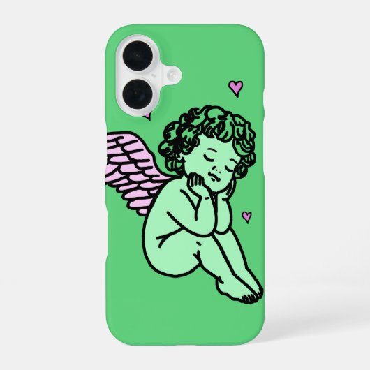Cupid Pattern iPhone 16 Hoesje (Achterkant)
