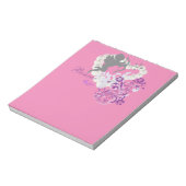 Cupid Pearls Floral Heart Pink Small Note Pad Notitieblok (Linkerzijde)