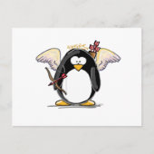 Cupid Penguin Briefkaart (Voorkant)