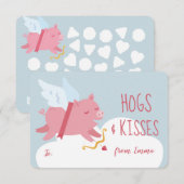 Cupid Pig Activity Classroom Valentijn Briefkaart (Voorkant / Achterkant)