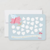 Cupid Pig Activity Classroom Valentijn Briefkaart (Achterkant)