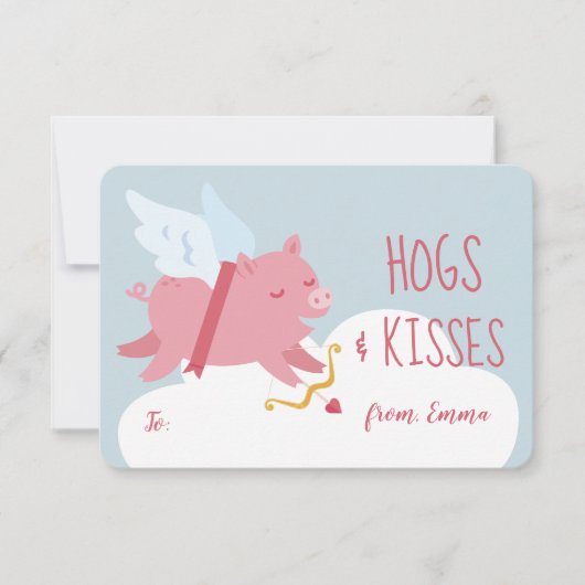 Cupid Pig Activity Classroom Valentijn Briefkaart (Voorkant)