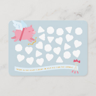Cupid Pig Activity Classroom Valentijn Briefkaart