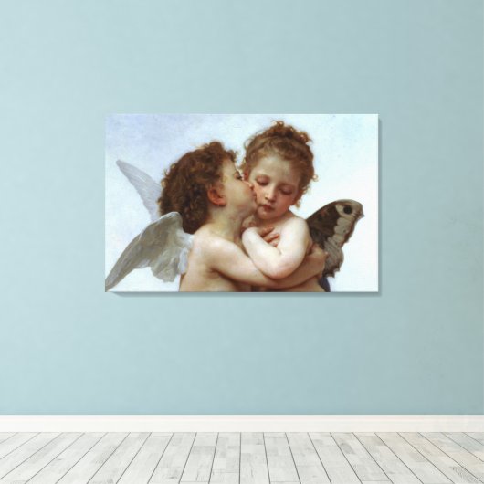 Cupid & Psyche als kind Canvas Afdruk (Insitu (Houten vloer))