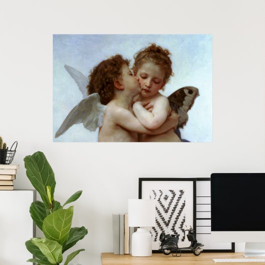 Cupid & Psyche als kind Poster (Thuiskantoor)