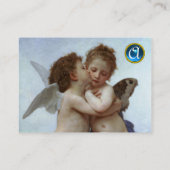 Cupid & Psyche als Kinderen MONOGRAM Sapphire Gold Visitekaartje (Achterkant)