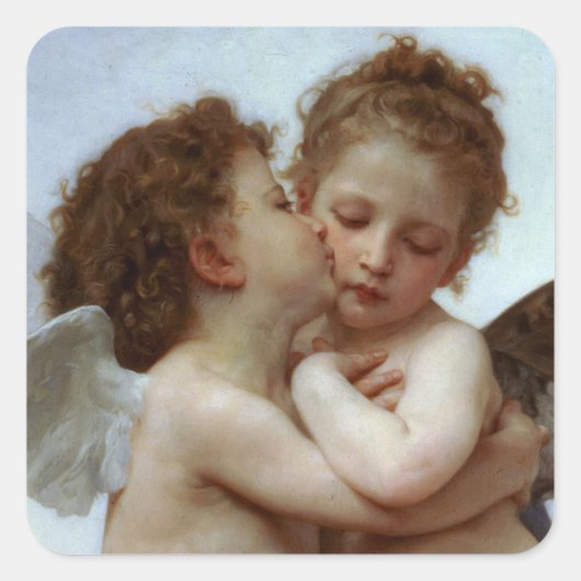Cupid & Psyche als Valentijn voor kinderen Vierkante Sticker (Voorkant)