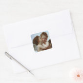 Cupid & Psyche als Valentijn voor kinderen Vierkante Sticker (Envelop)