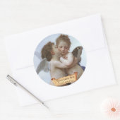 Cupid & Psyche Pre-Raphaelite Bookplaat Ronde Sticker (Envelop)