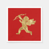 Cupid Red Gold Valentijn Servet (Voorkant)