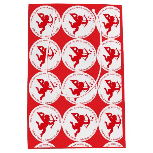 CUPID RED LOVE VALENTINE`S DAY MEDIUM CADEAUZAKJE (Voorkant)