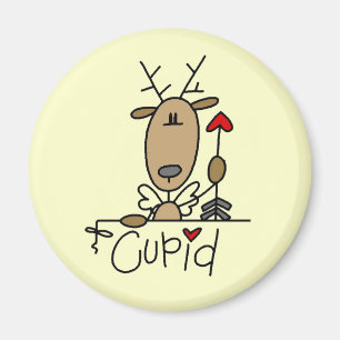 Cupid Reindeer Kerstoverhemden en cadeautjes Magneet