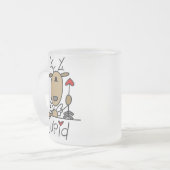 Cupid Reindeer Kerstoverhemden en cadeautjes Matglas Koffiemok (Voorkant links)