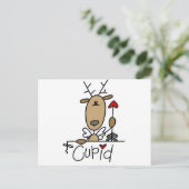 Cupid Reindeer Tshirts en Gifts Briefkaart (Staand voorkant)